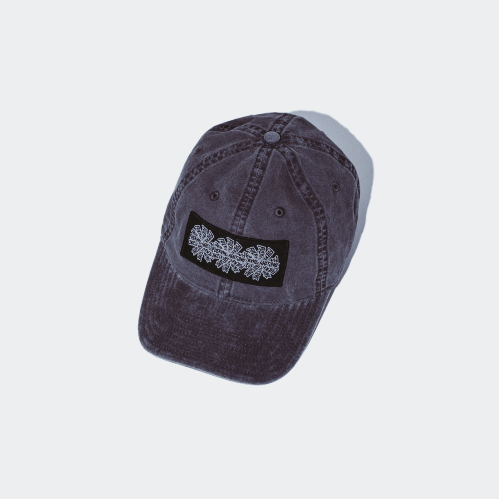 Fucking Awesome Three Spiral Edge Stitch Six Panel Hat - Charcoal - Fucking Awesome - State Of Play