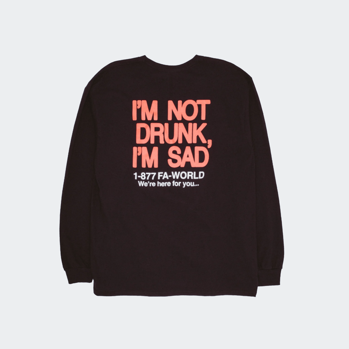 Fucking Awesome Drunk And Sad Long Sleeve Tee - Black - Fucking Awesome - State Of Play