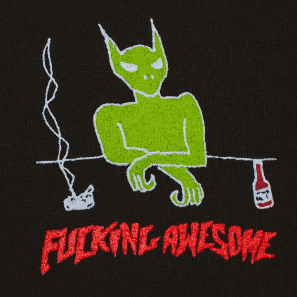 Fucking Awesome Drunk And Sad Long Sleeve Tee - Black - Fucking Awesome - State Of Play