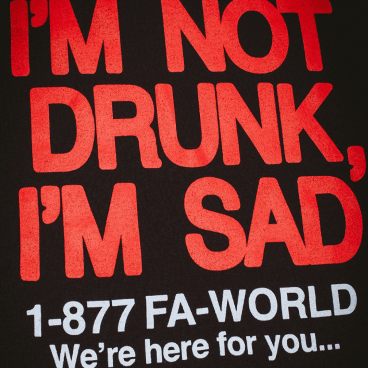 Fucking Awesome Drunk And Sad Long Sleeve Tee - Black - Fucking Awesome - State Of Play