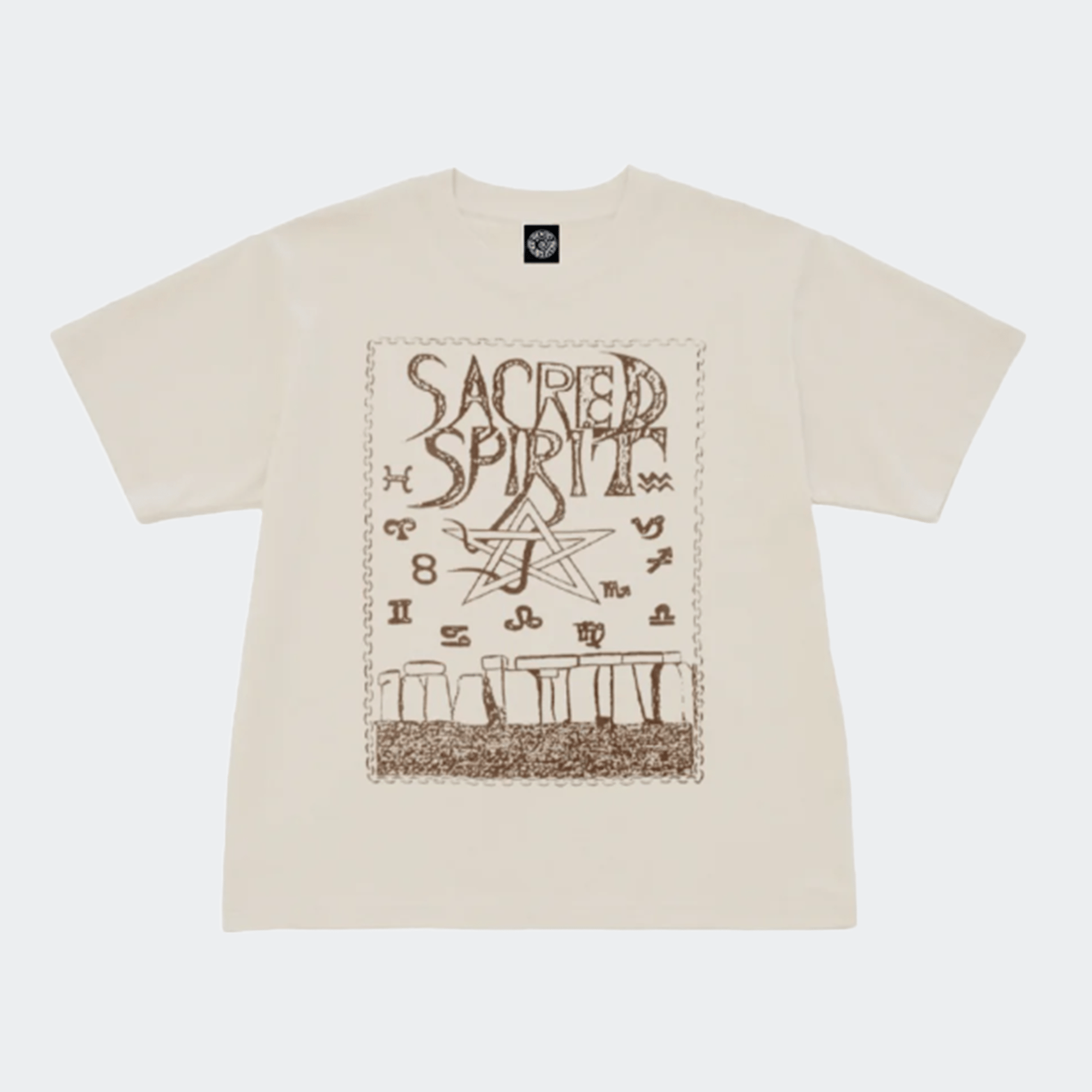 Good Morning Tapes Sacred Spirit Tee Shirt - Bone - Good Morning Tapes - State Of Play