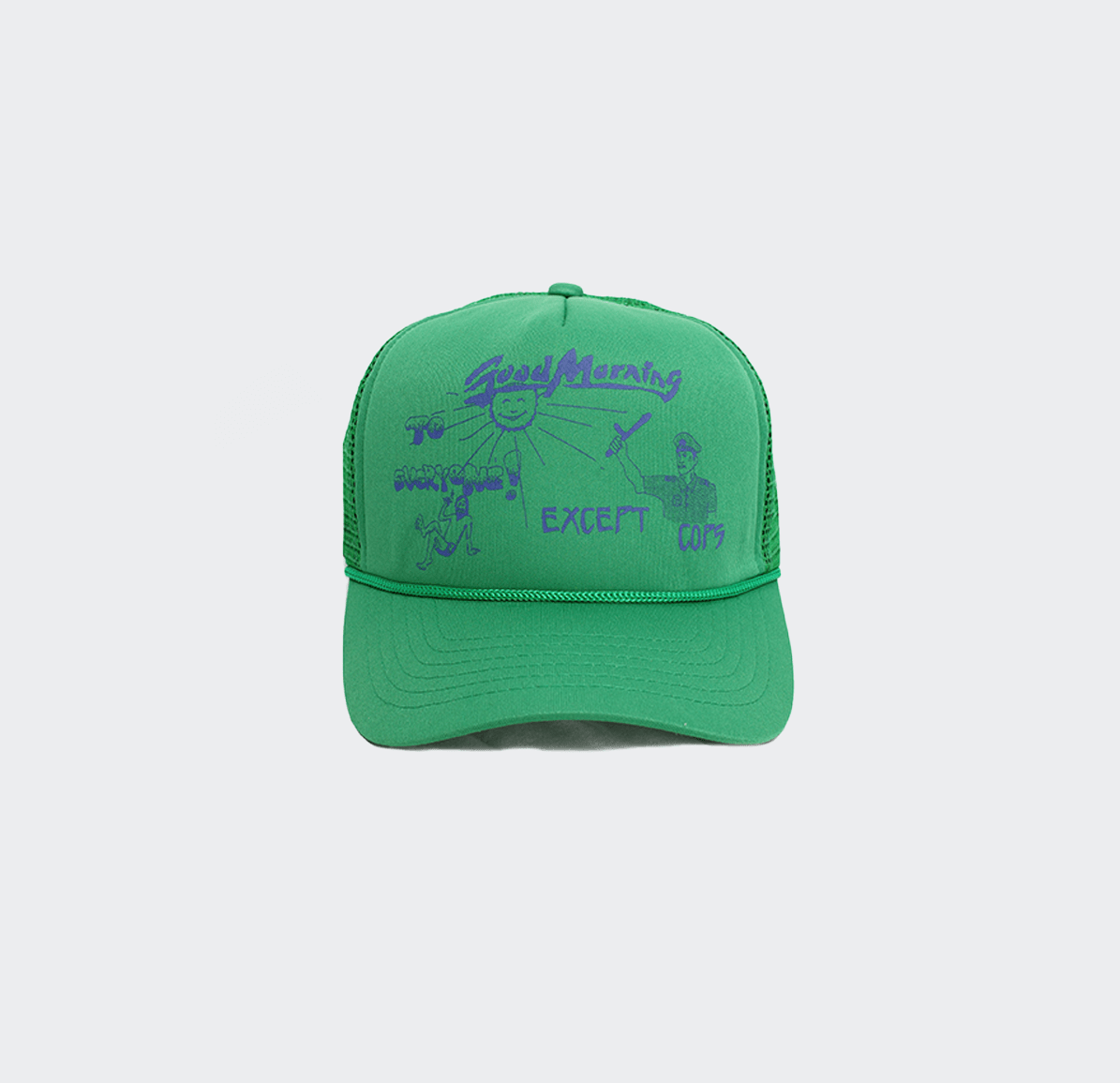 Jungles Good Morning except Cops Trucker Cap -  Green - Jungles - State Of Play