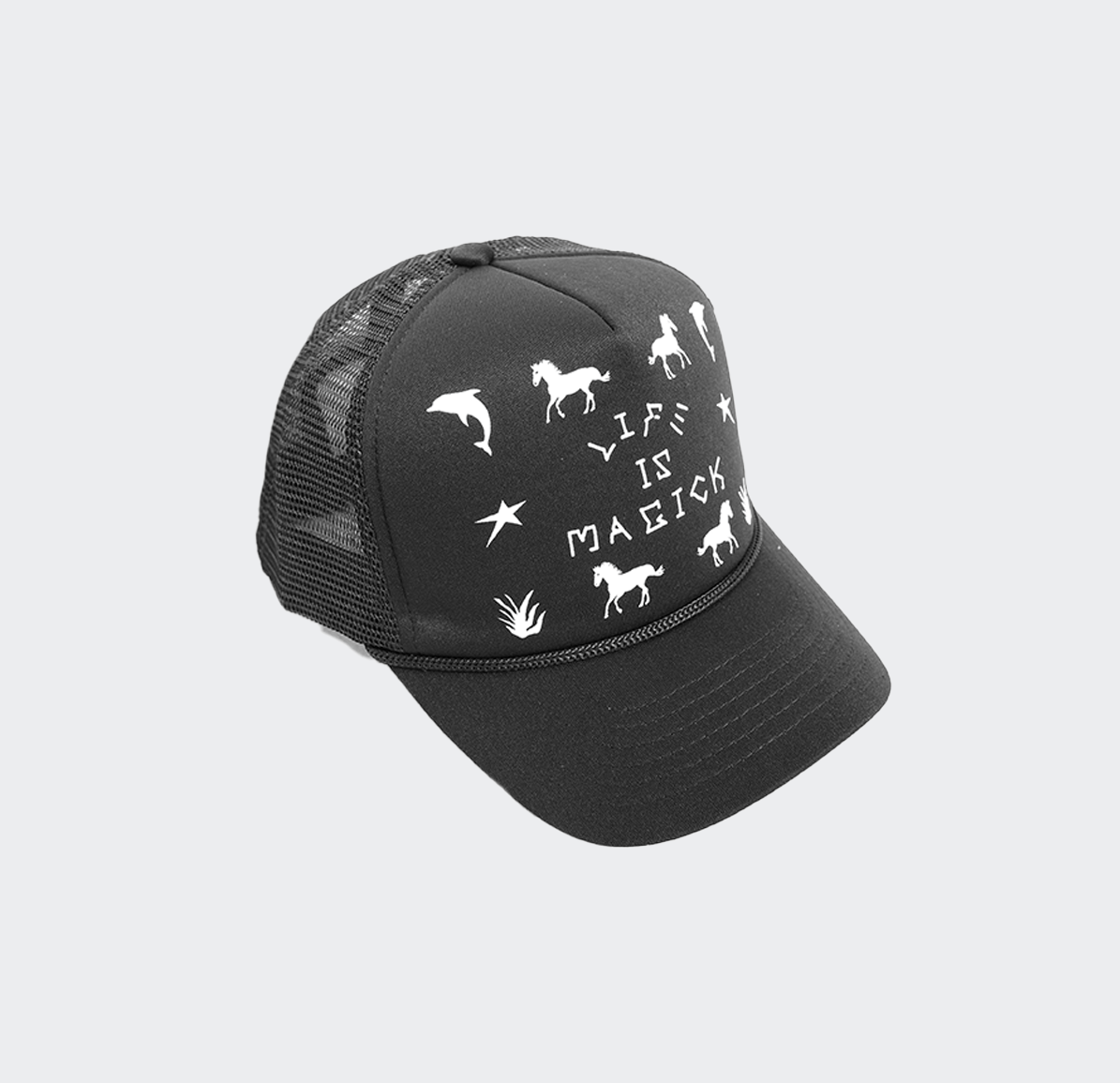 Jungles Life Is Magick Trucker Cap - Black - Jungles - State Of Play