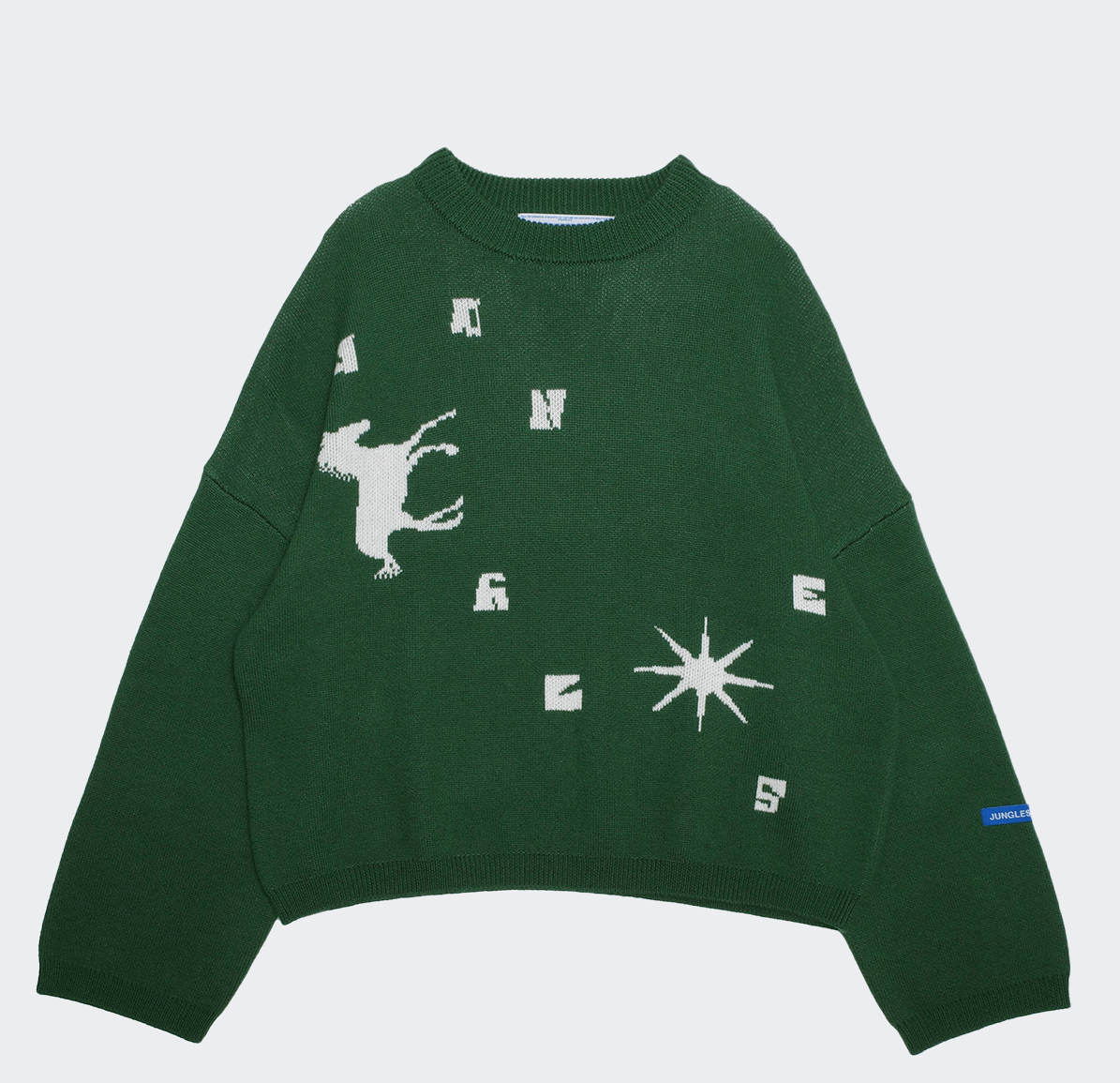 Jungles Relaxation Knit Sweater - Green - Jungles - State Of Play