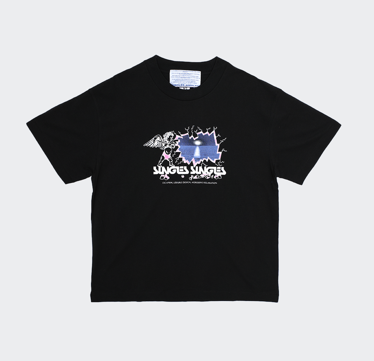 Jungles Escapism Short Sleeve Tee - Black - Jungles - State Of Play