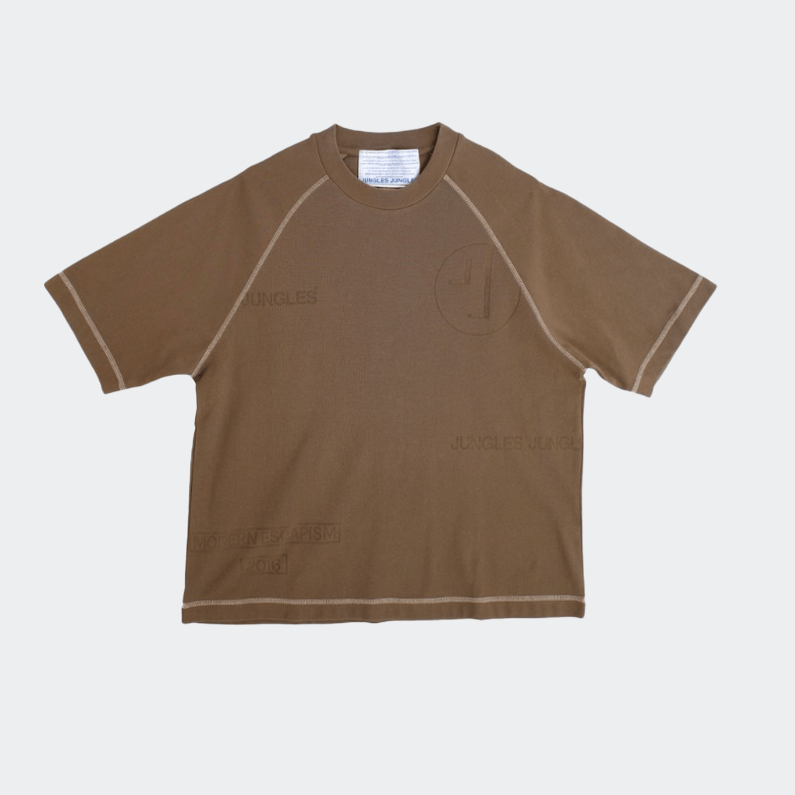 Jungles Good Burnout Short Sleeve Tee - Brown - Jungles - State Of Play