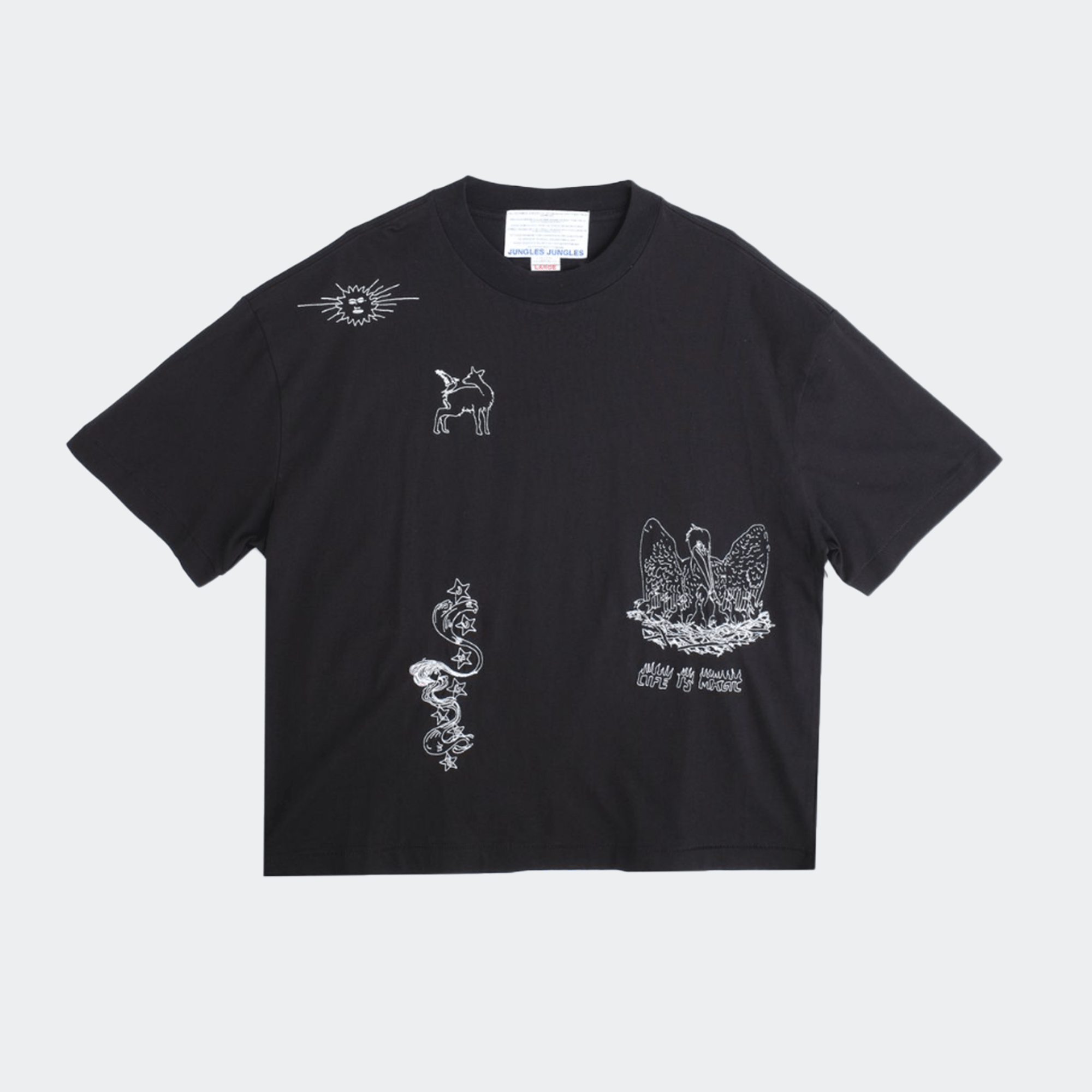 Jungles Good Life Is Magick Short Sleeve Tee - Black - Jungles - State Of Play