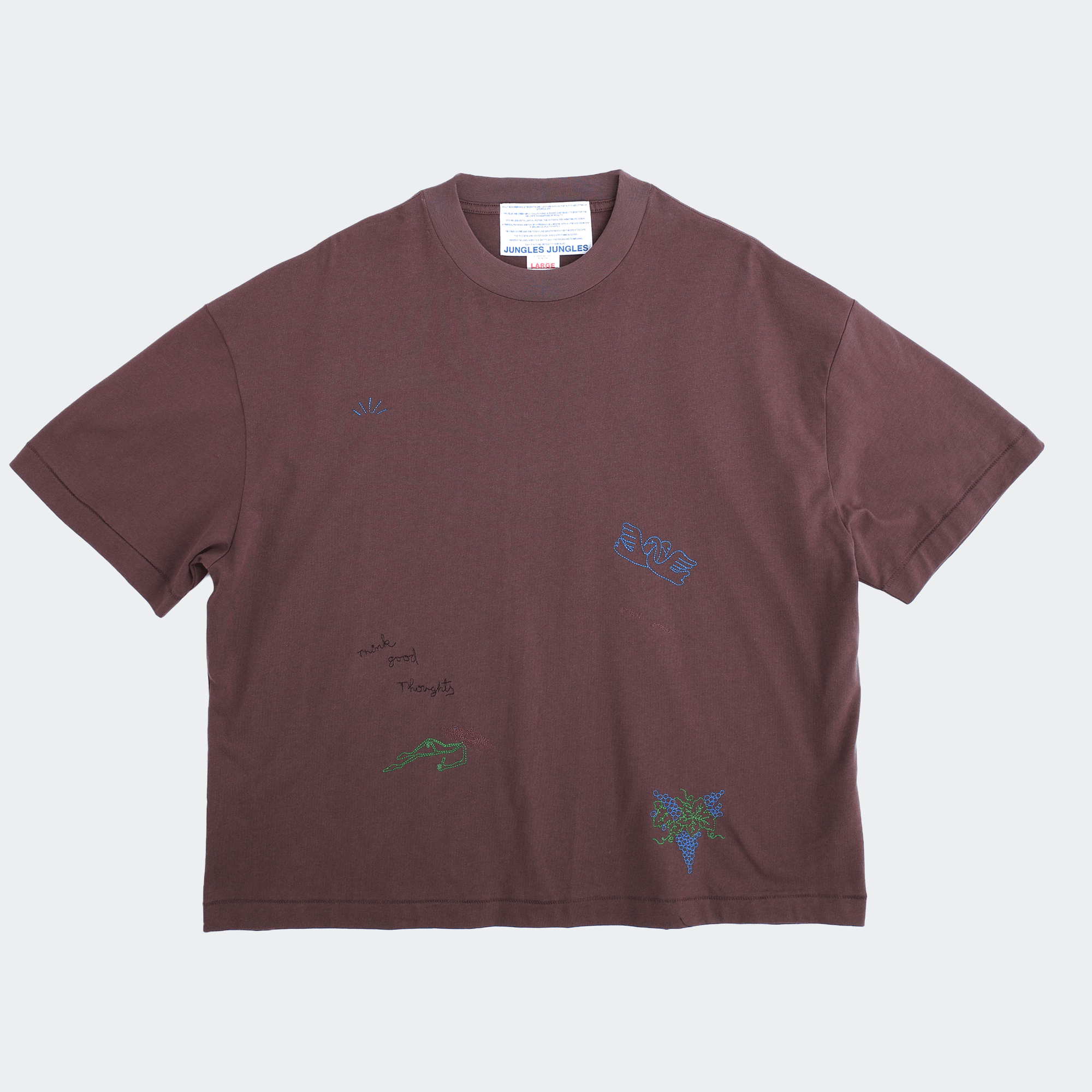 Jungles Good Thoughts Short Sleeve Tee - Brown - Jungles - State Of Play