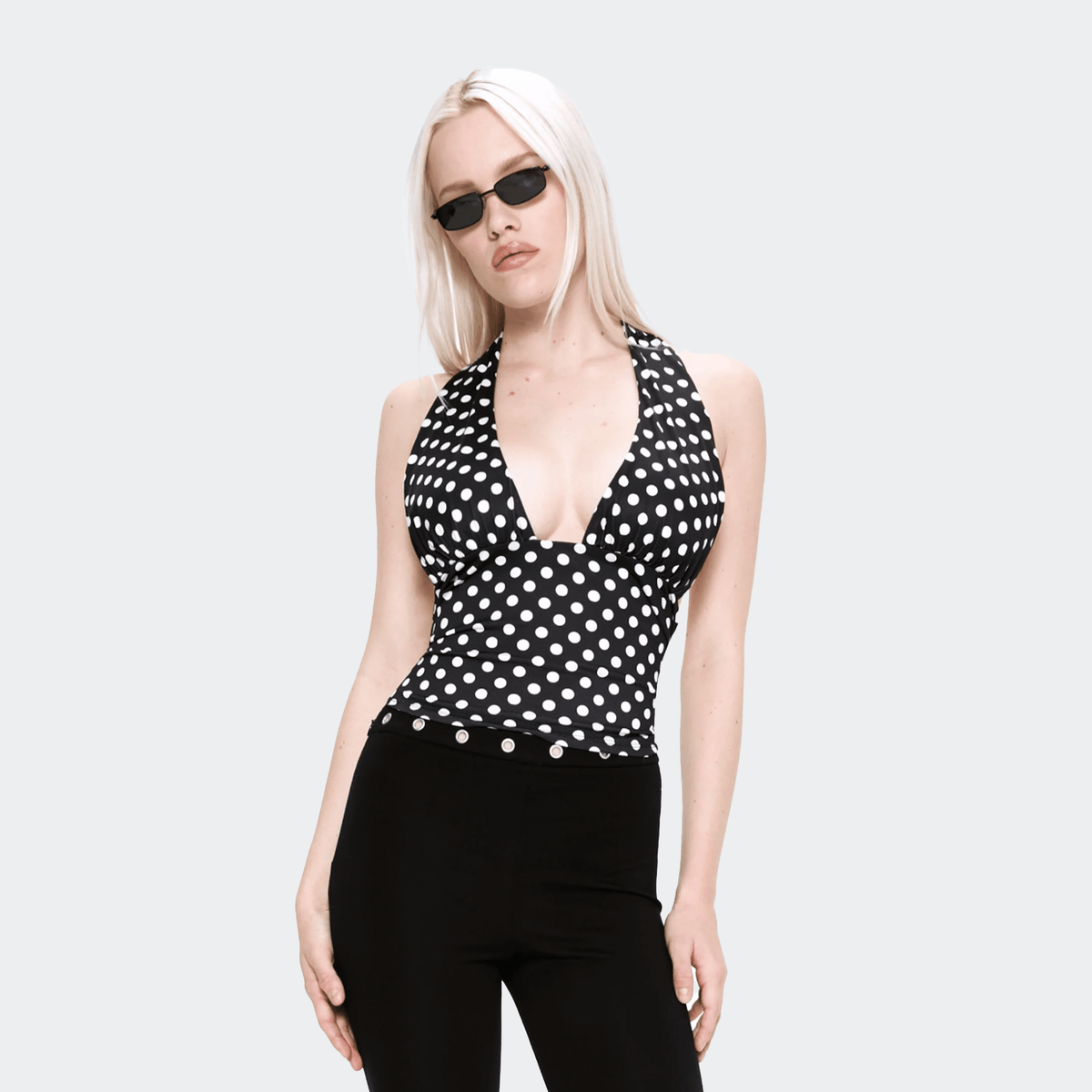 Miaou Mathilde Top - Black/White Polka Dot - Miaou - State Of Play