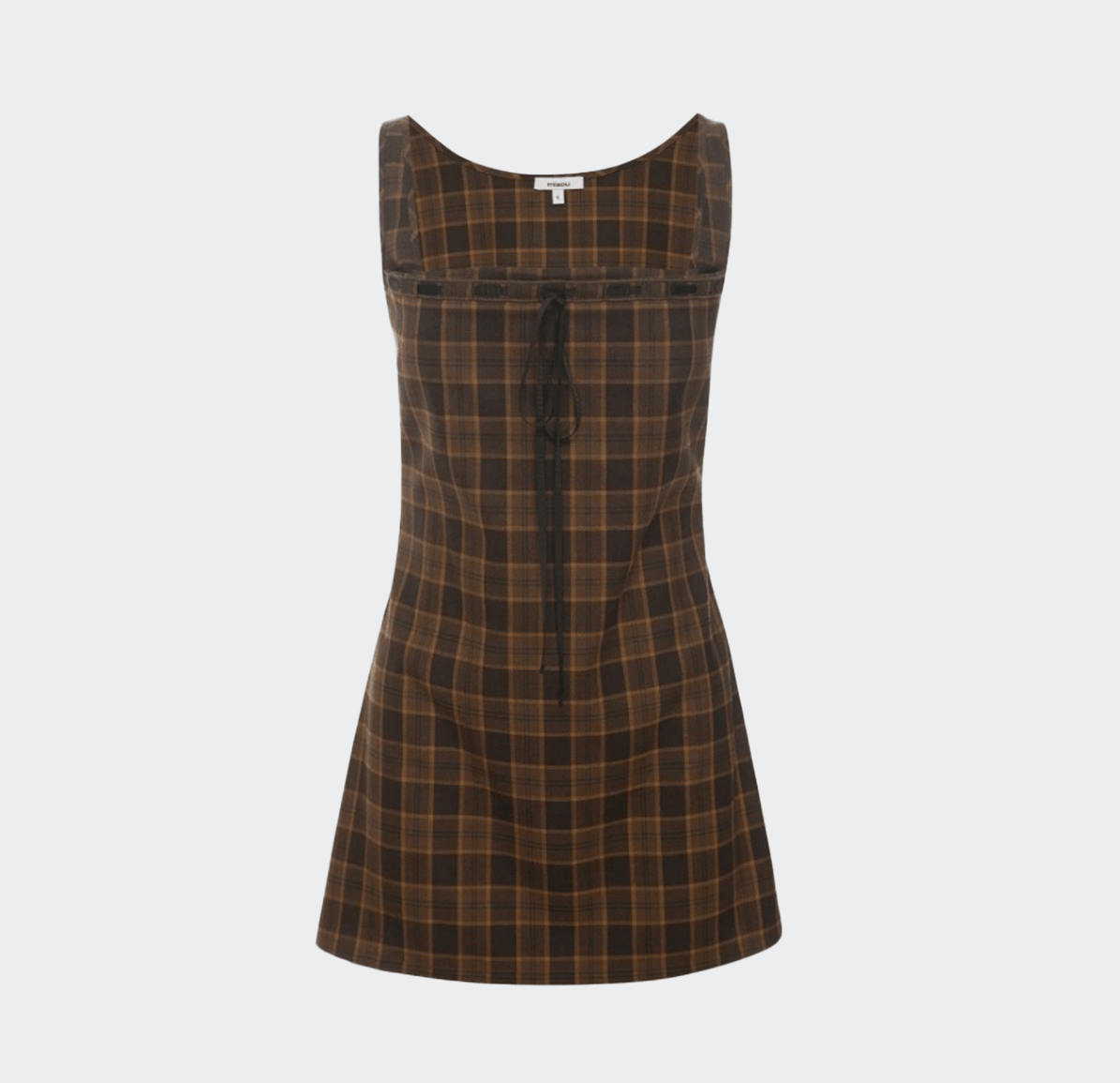 Miaou Ginger Dress - Plaid Brown - Miaou - State Of Play