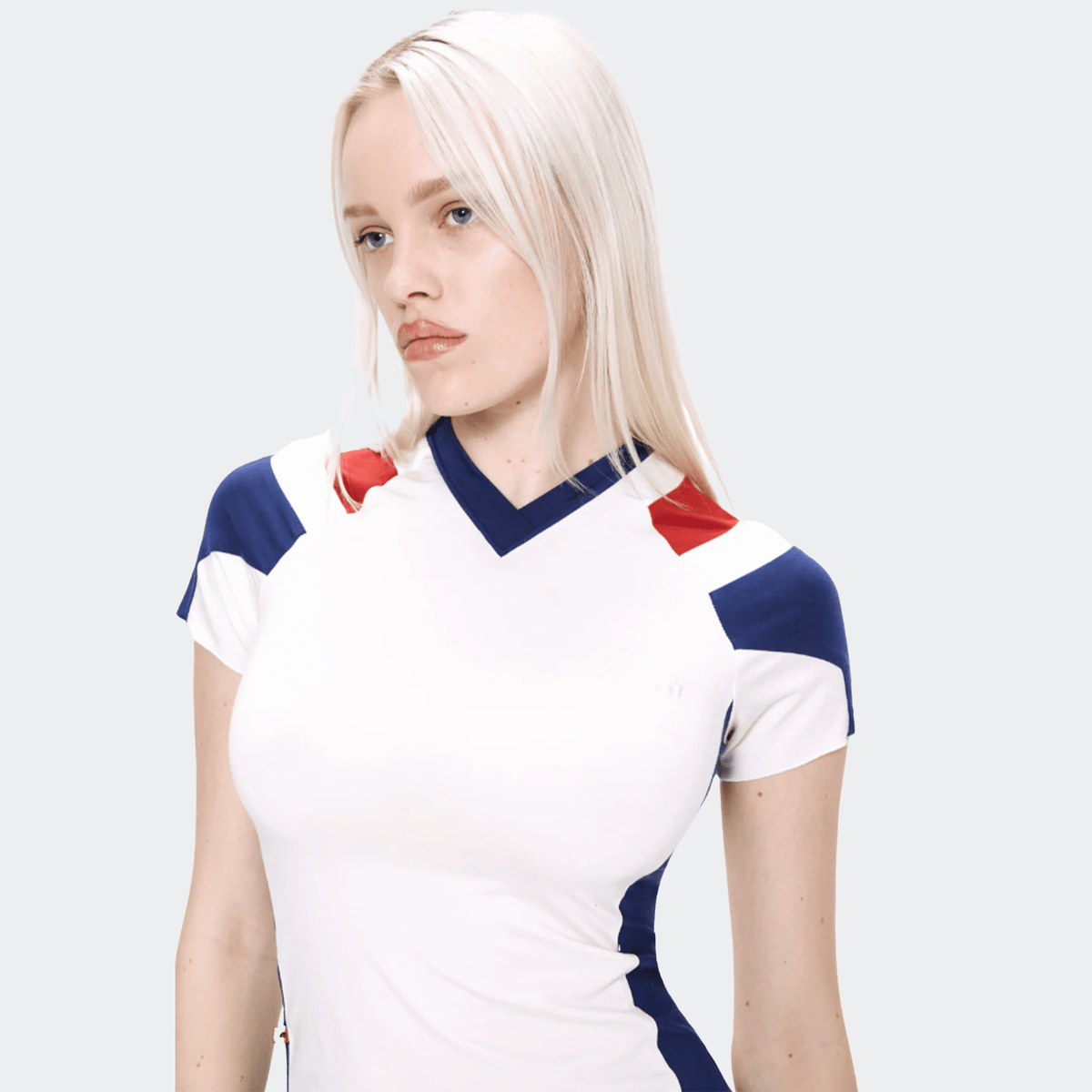 Miaou Mel Tee - White/Navy/Red - Miaou - State Of Play