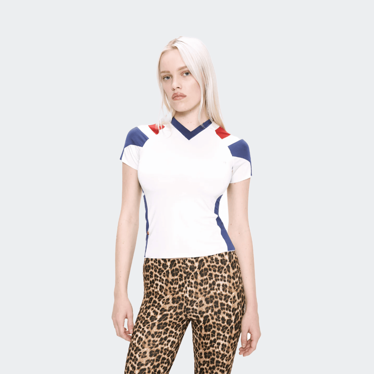 Miaou Mel Tee - White/Navy/Red - Miaou - State Of Play