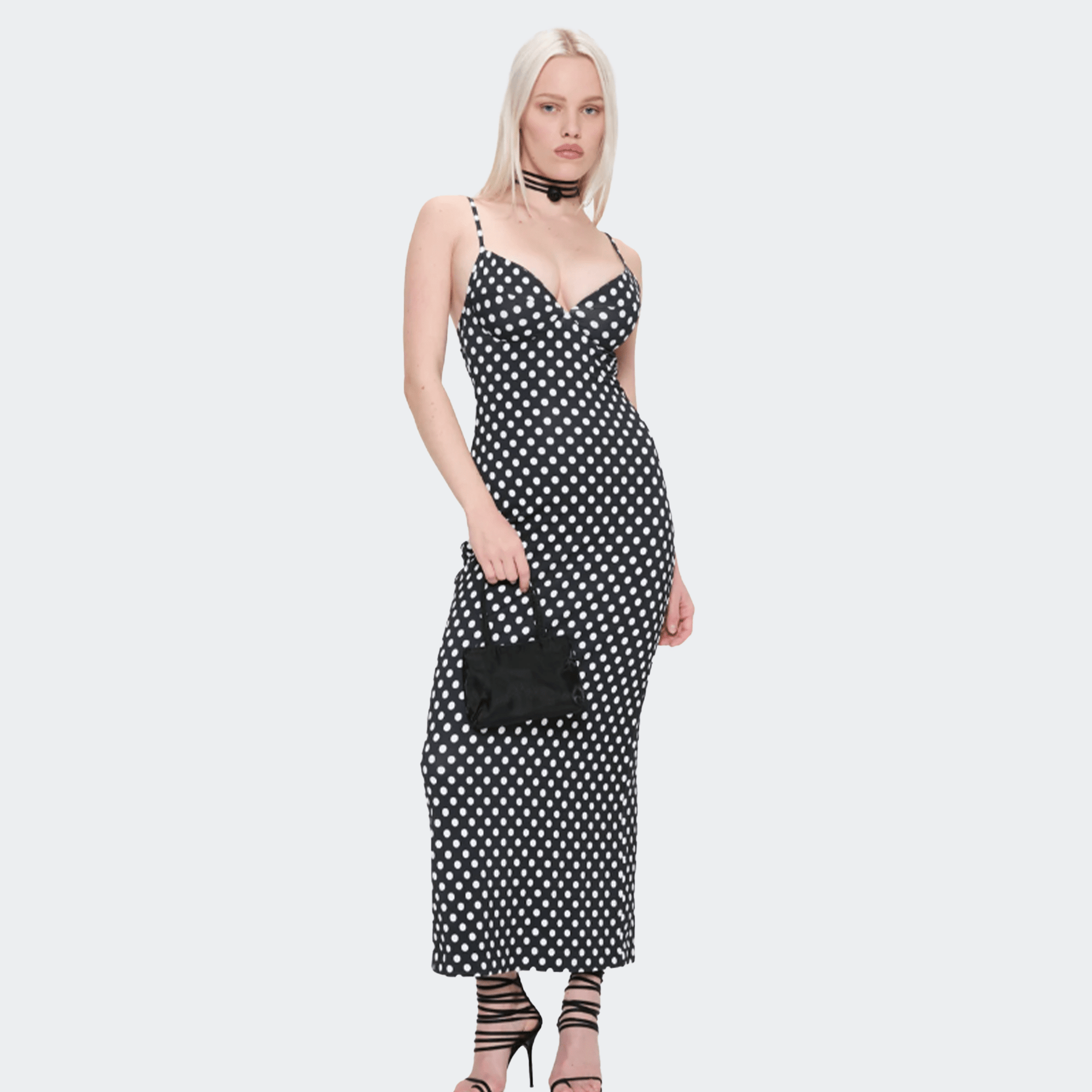 Miaou Florence Dress - Black and White Polka Dot - Miaou - State Of Play