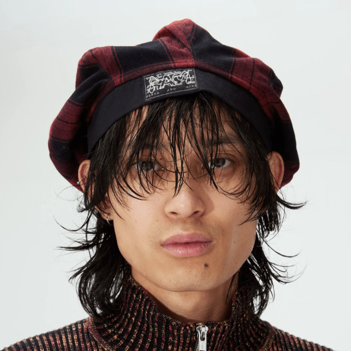 Perks And Mini Check Beret - Earth Red Check - P.A.M. - State Of Play
