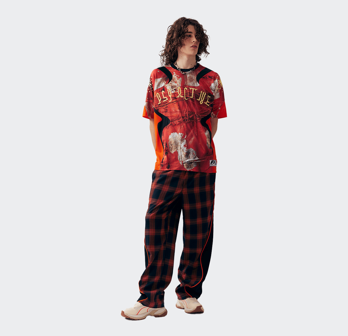 Perks And Mini Mirage Plaid Trackpant - Orange Plaid - P.A.M. - State Of Play