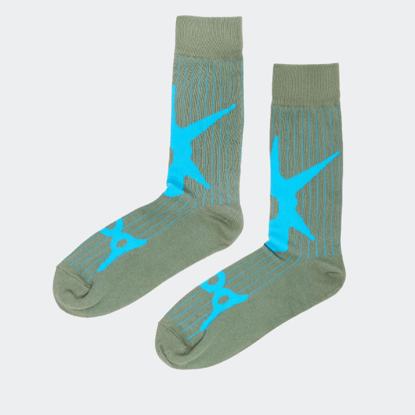 Perks and Mini Spike Dress Socks - Green/Blue - P.A.M. - State Of Play