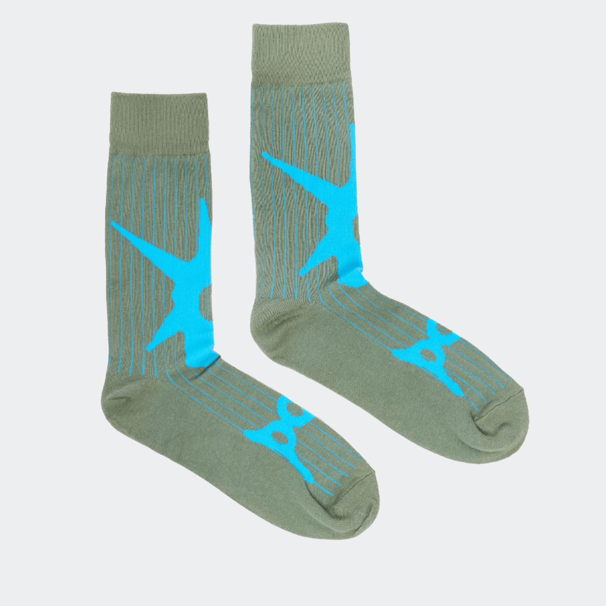 Perks and Mini Spike Dress Socks - Green/Blue - P.A.M. - State Of Play