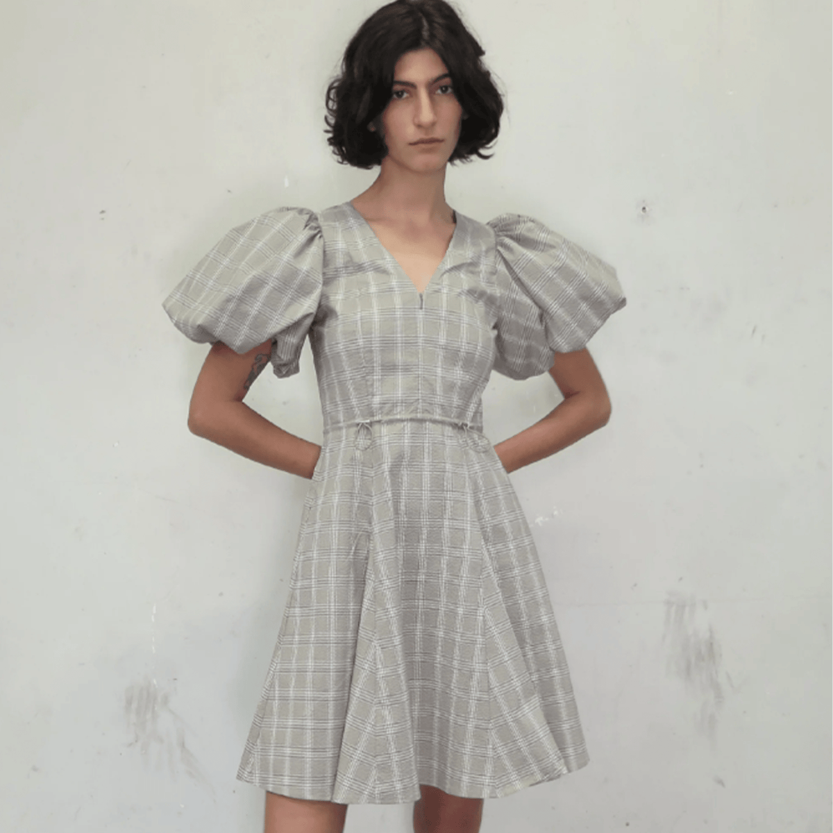 Permanent Vacation Subject Dress - Petrol Check - Permanent Vacation - State Of Play