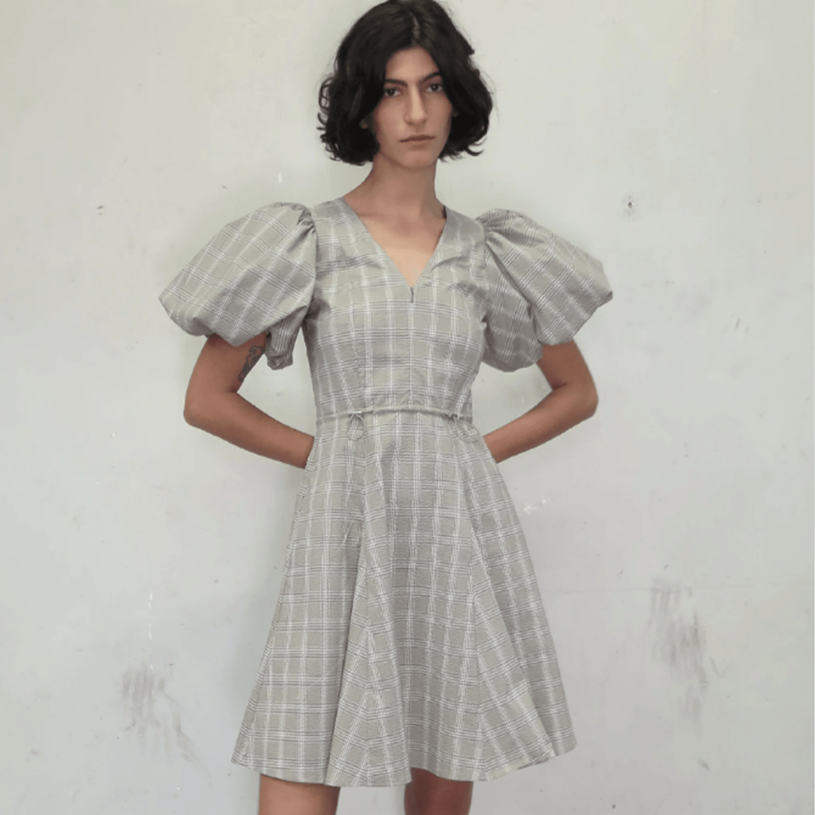 Permanent Vacation Subject Dress - Petrol Check - Permanent Vacation - State Of Play