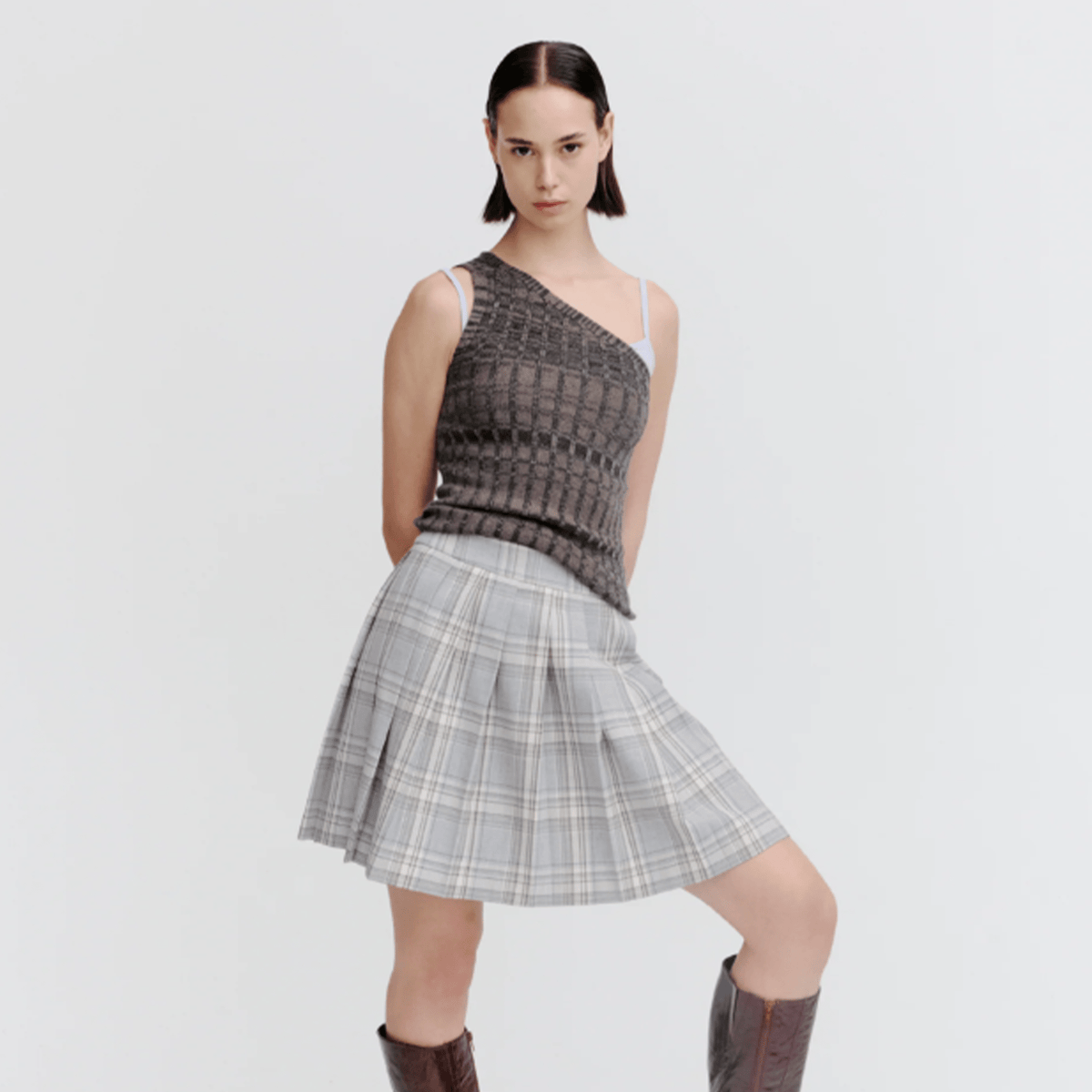 Permanent Vacation Context Pleated Skirt - Plaid - Permanent Vacation - State Of Play