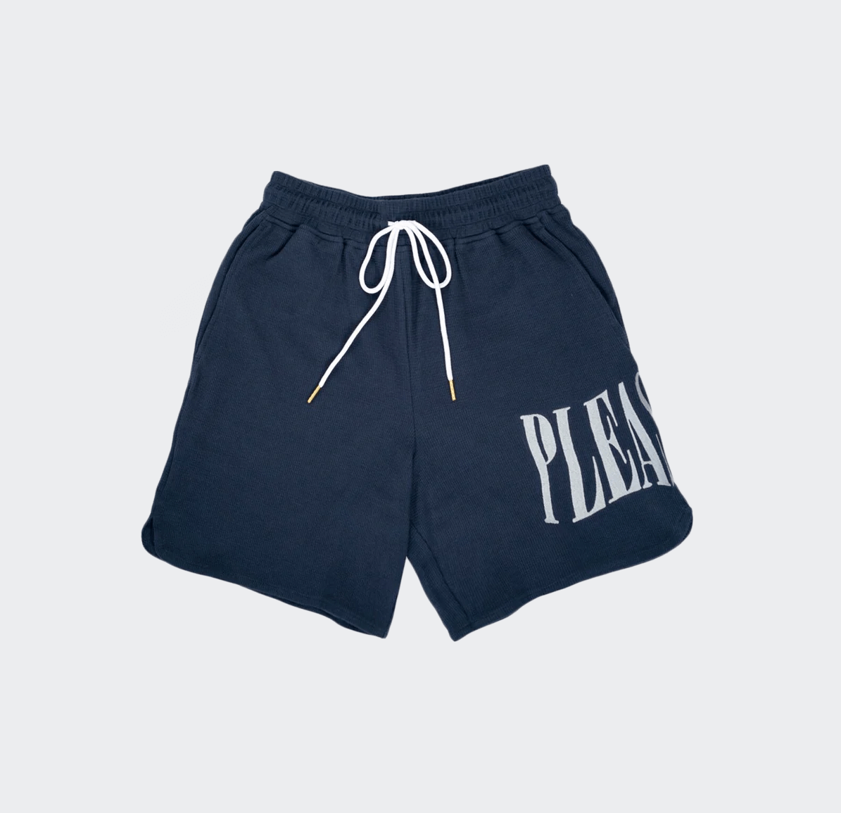 Pleasures Twitch Waffle Knit Short - Navy - Pleasures - State Of Play