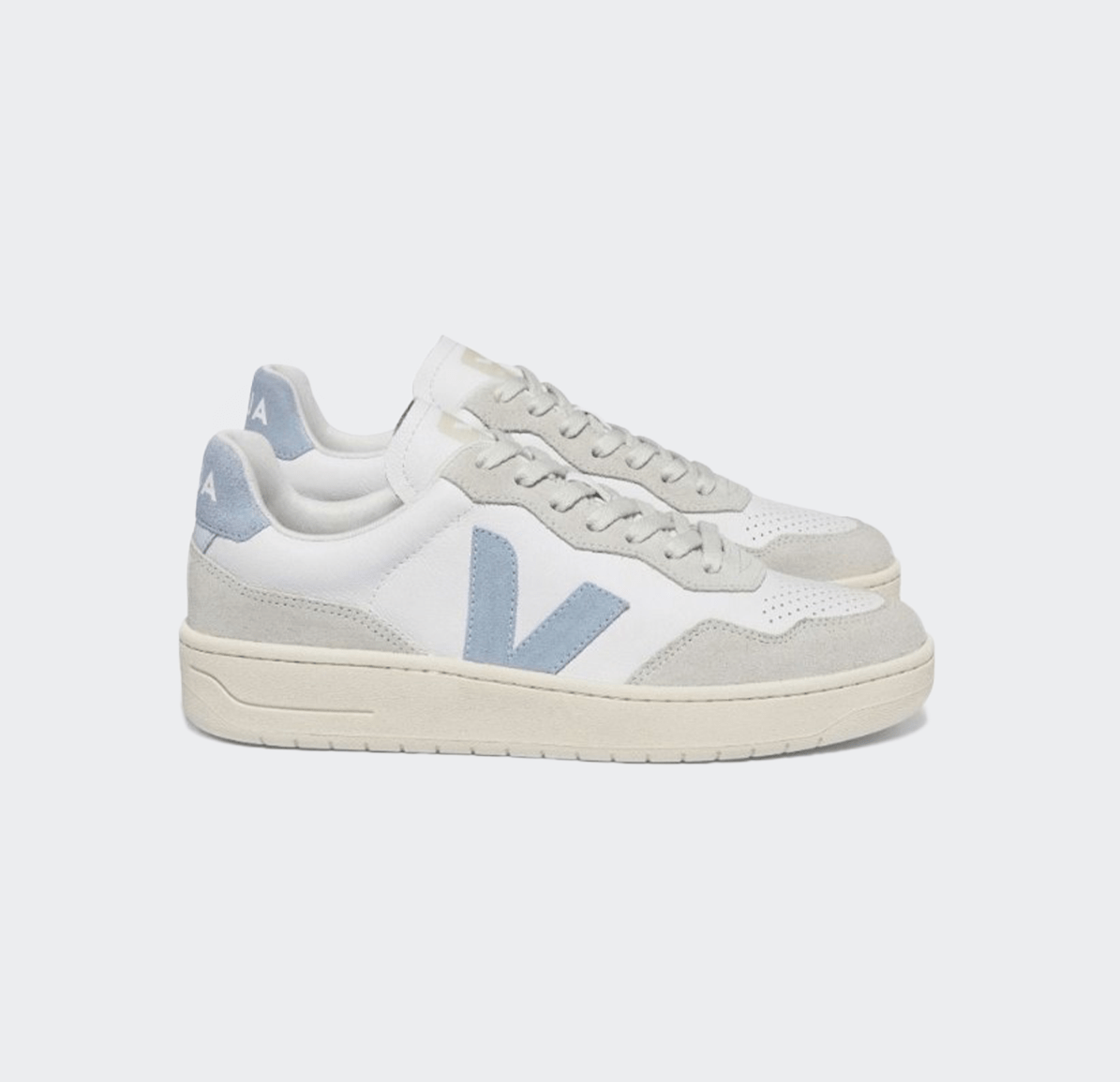 Veja V-90 O.T Leather Womens - Extra White/Steel - Veja - State Of Play