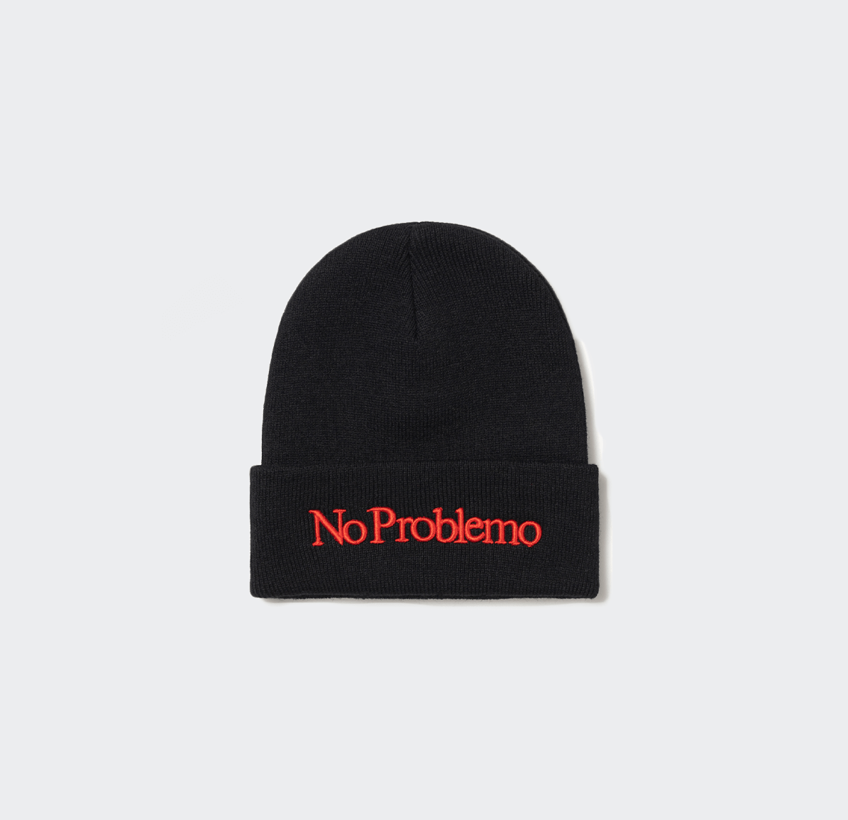 Aries Embroidered Mini No Problemo Beanie - Black - Aries - State Of Play