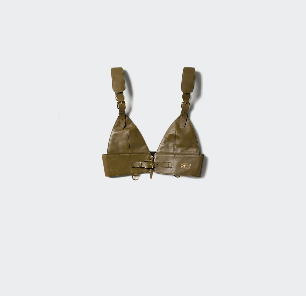 Aries Leather Bra - Olive - Aries - State Of Play