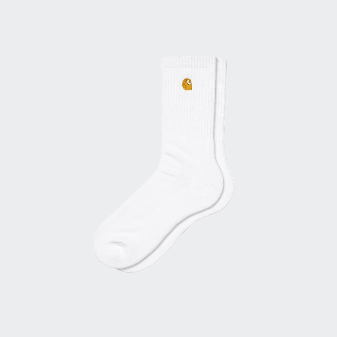 Carhartt WIP Chase Socks - White/Gold - Carhartt WIP - State Of Play
